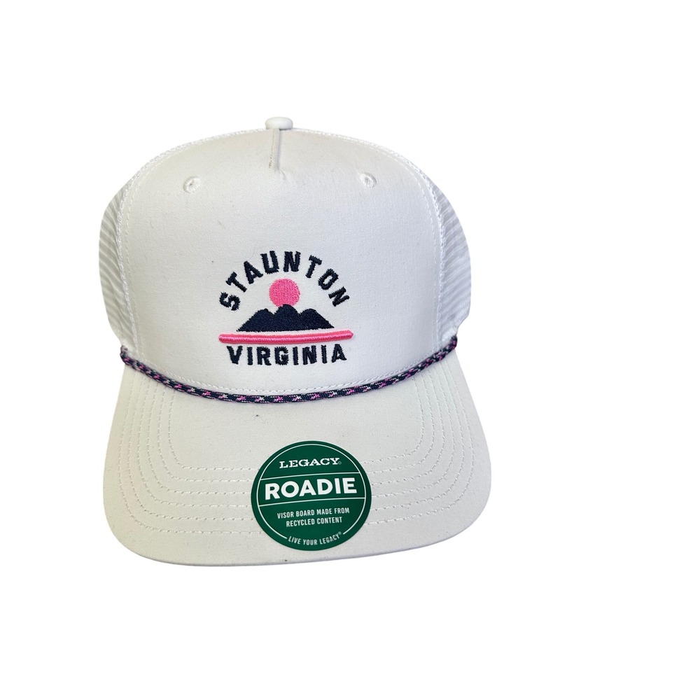 Legacy Roadie Staunton‎ Virginia Trucker Hat Cap Adjustable White